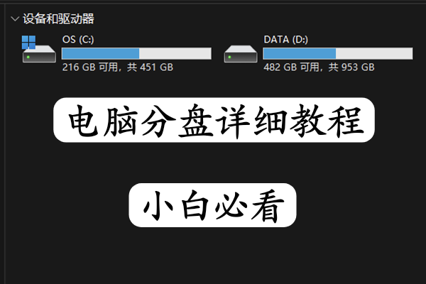 Windows磁盘分区详尽教程（无需第三方工具篇）