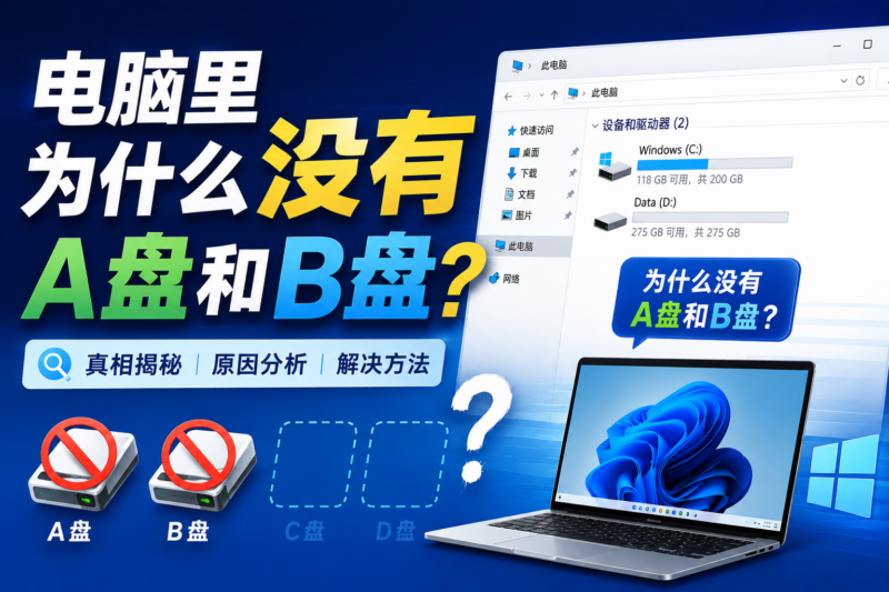 电脑里为什么没有A盘和B盘?-宇程系统站