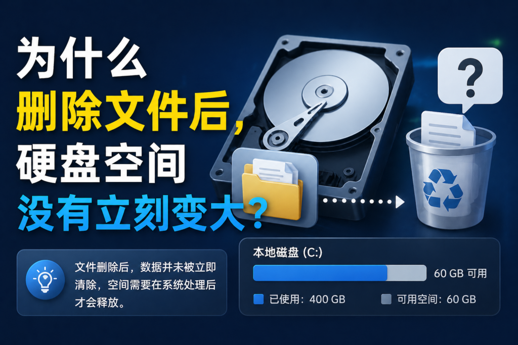 图片[1]-为什么删除文件后，硬盘空间没有立刻变大？-宇程系统站