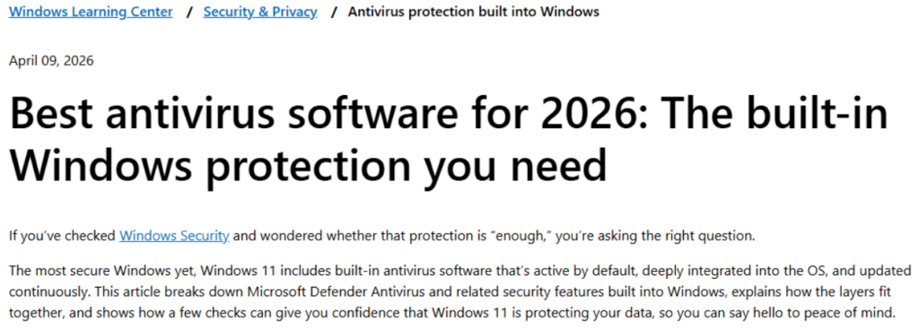图片[2]-Windows11有Defender，还有必要装第三方的防护软件吗？-宇程系统站
