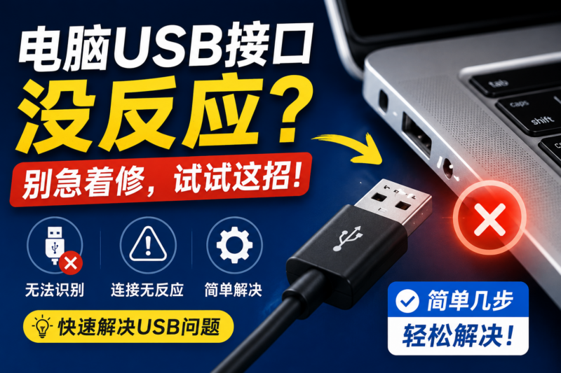 电脑USB接口没反应?别急着修,试试这招!-宇程系统站