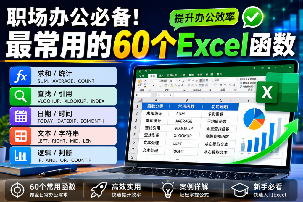 图片[1]-职场办公最常用60个excel函数-宇程系统站