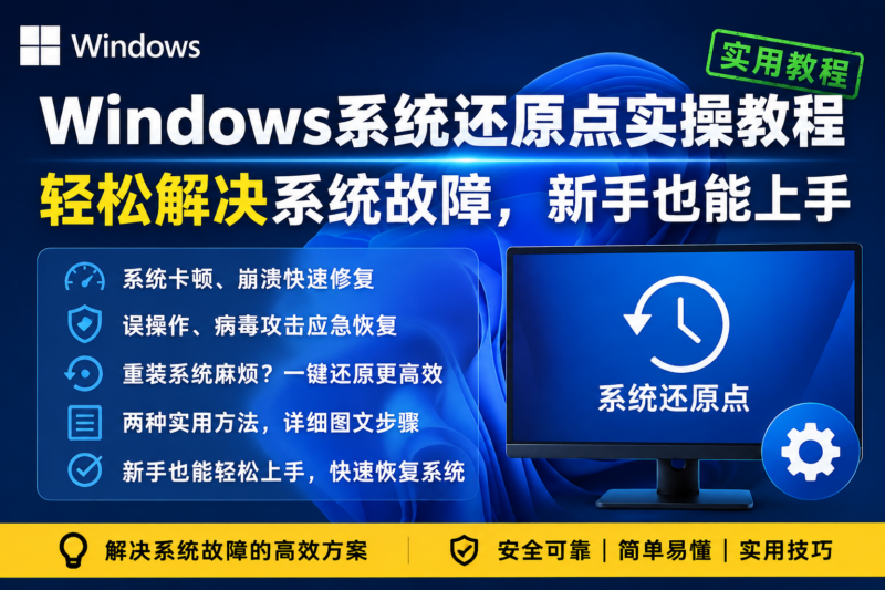 Windows 系统还原点实操教程:轻松解决系统故障,新手也能上手-宇程系统站