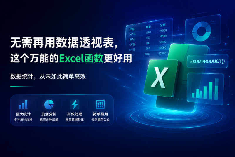 不需再用数据透视表,这个万能的Excel函数更好用-宇程系统站