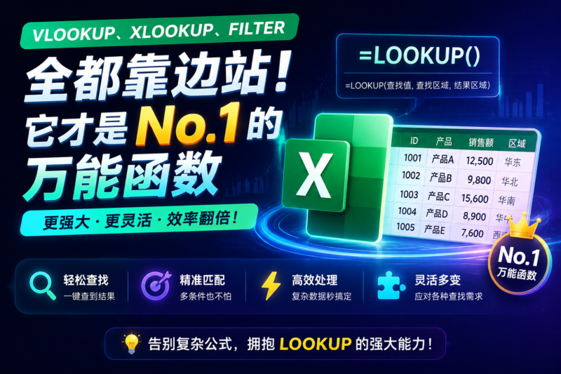 Vlookup,Xlookup、Filter全都靠边站,它才是No.1的万能函数-宇程系统站