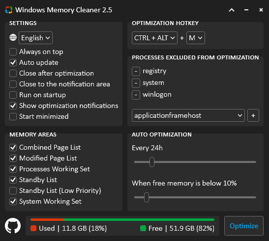 图片[1]-内存清理工具 WinMemoryCleaner v3.0.4 单文件版-宇程系统站